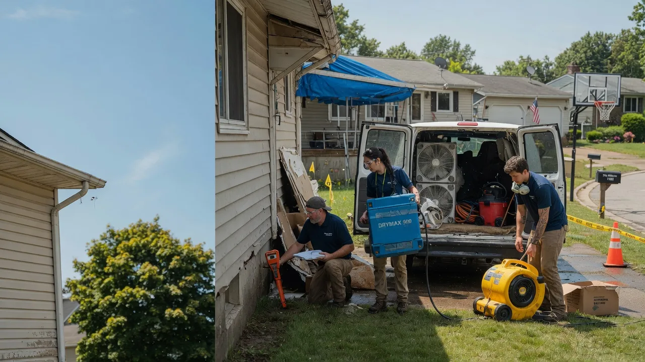 Ceiling Leak Cleanup in Waukau, WI near me